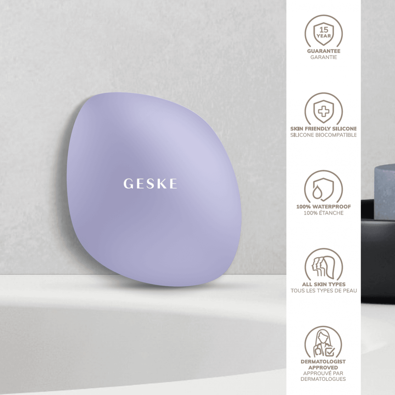 Geske Facial Brush | 4 in 1 Purple - Reflexions Salon