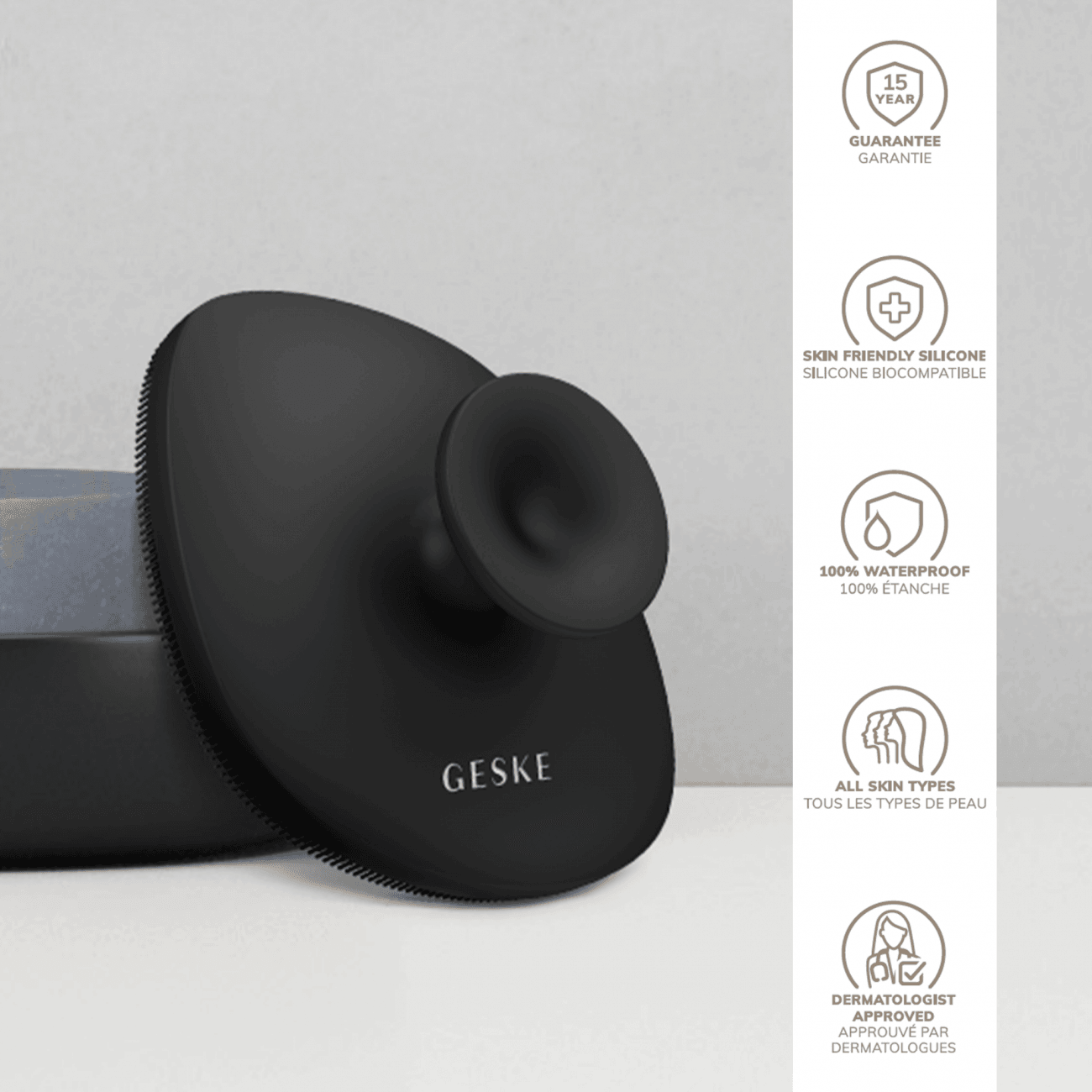 Geske Body Brush | 4 in 1 Gray - Reflexions Salon