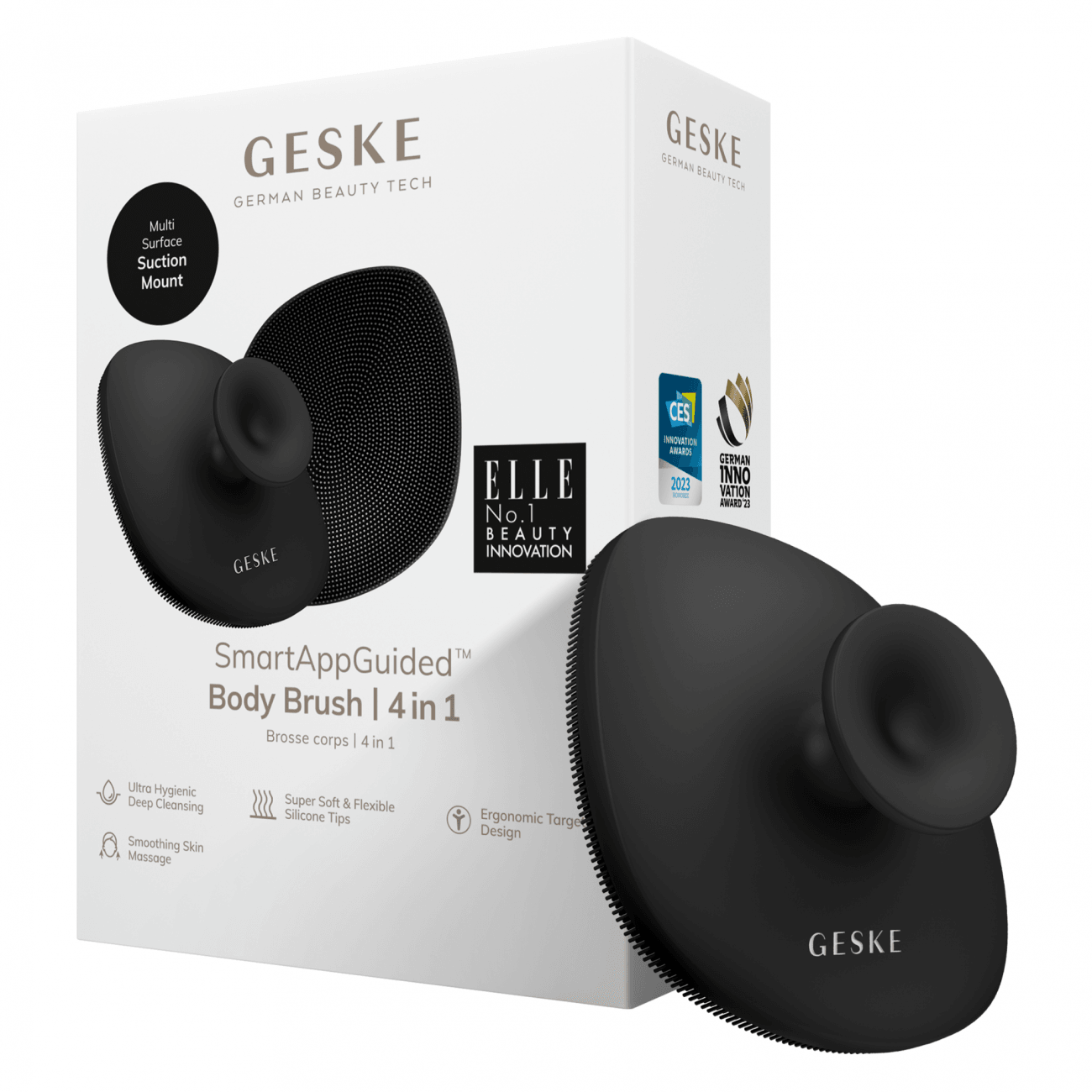 Geske Body Brush | 4 in 1 Gray - Reflexions Salon