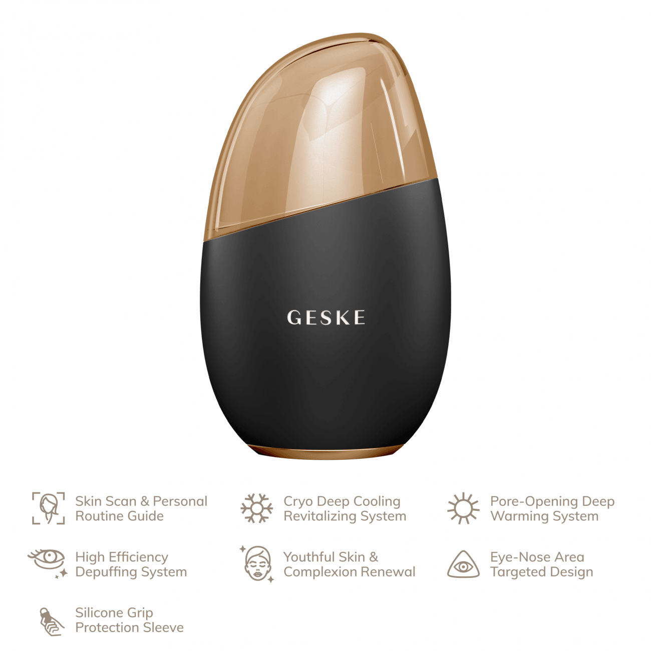 Geske Cool & Warm Eye and Face Massager | 7 in 1 Gray - Reflexions Salon