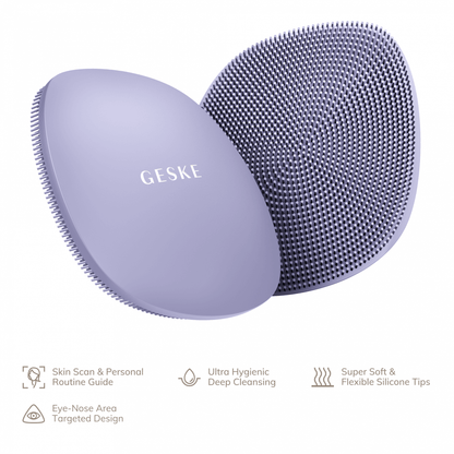Geske Facial Brush | 4 in 1 Purple - Reflexions Salon