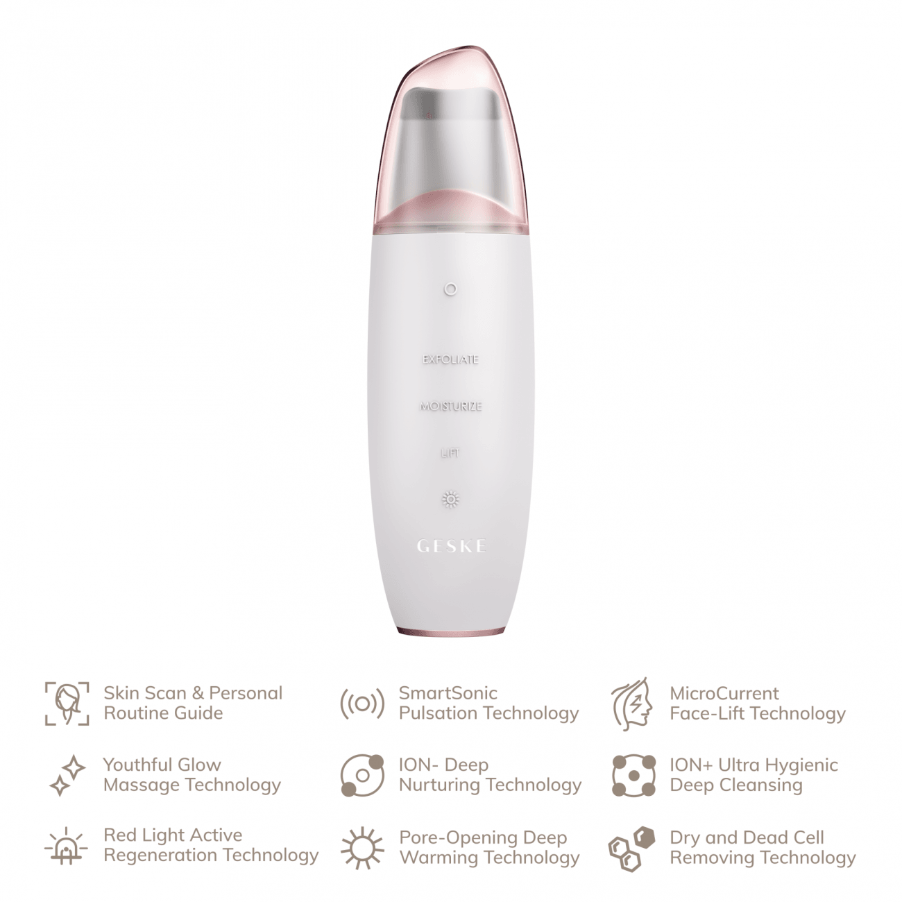 Geske MicroCurrent Skin Scrubber & Blackhead Remover | 9 in 1 Starlight - Reflexions Salon