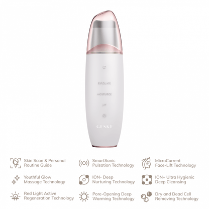 Geske MicroCurrent Skin Scrubber & Blackhead Remover | 9 in 1 Starlight - Reflexions Salon