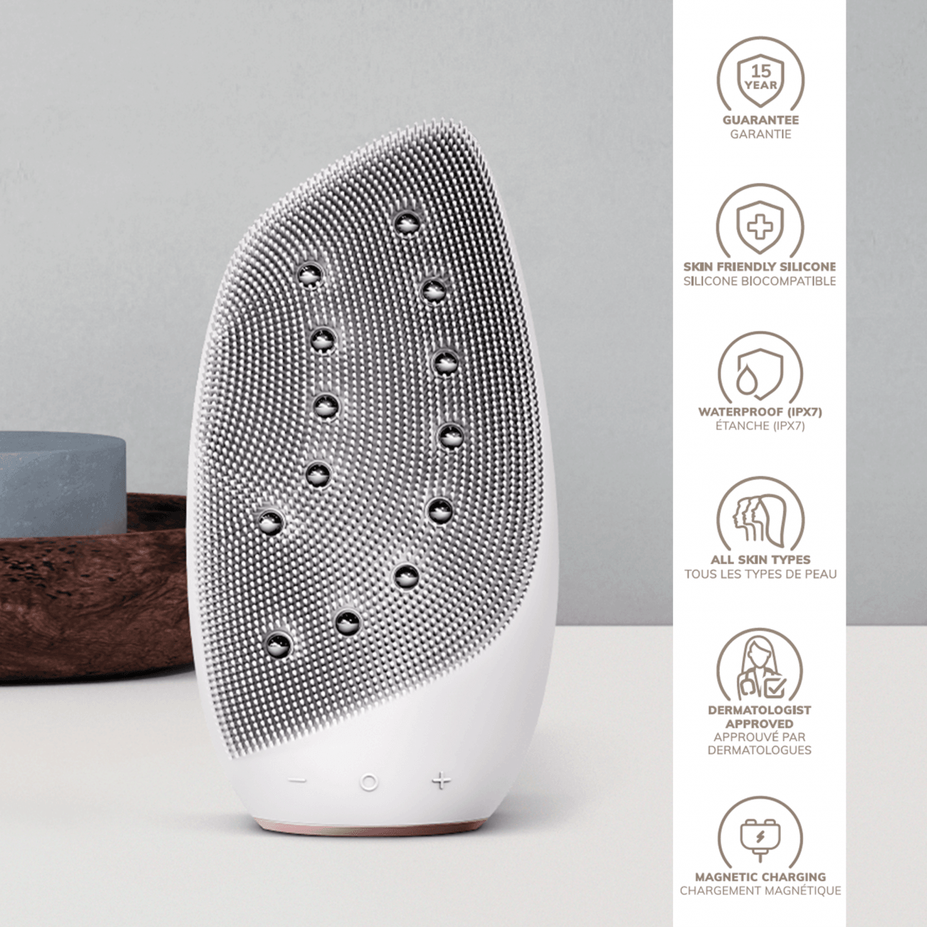 Geske Sonic Thermo Facial Brush & Face-Lifter | 8 In 1 Starlight - Reflexions Salon