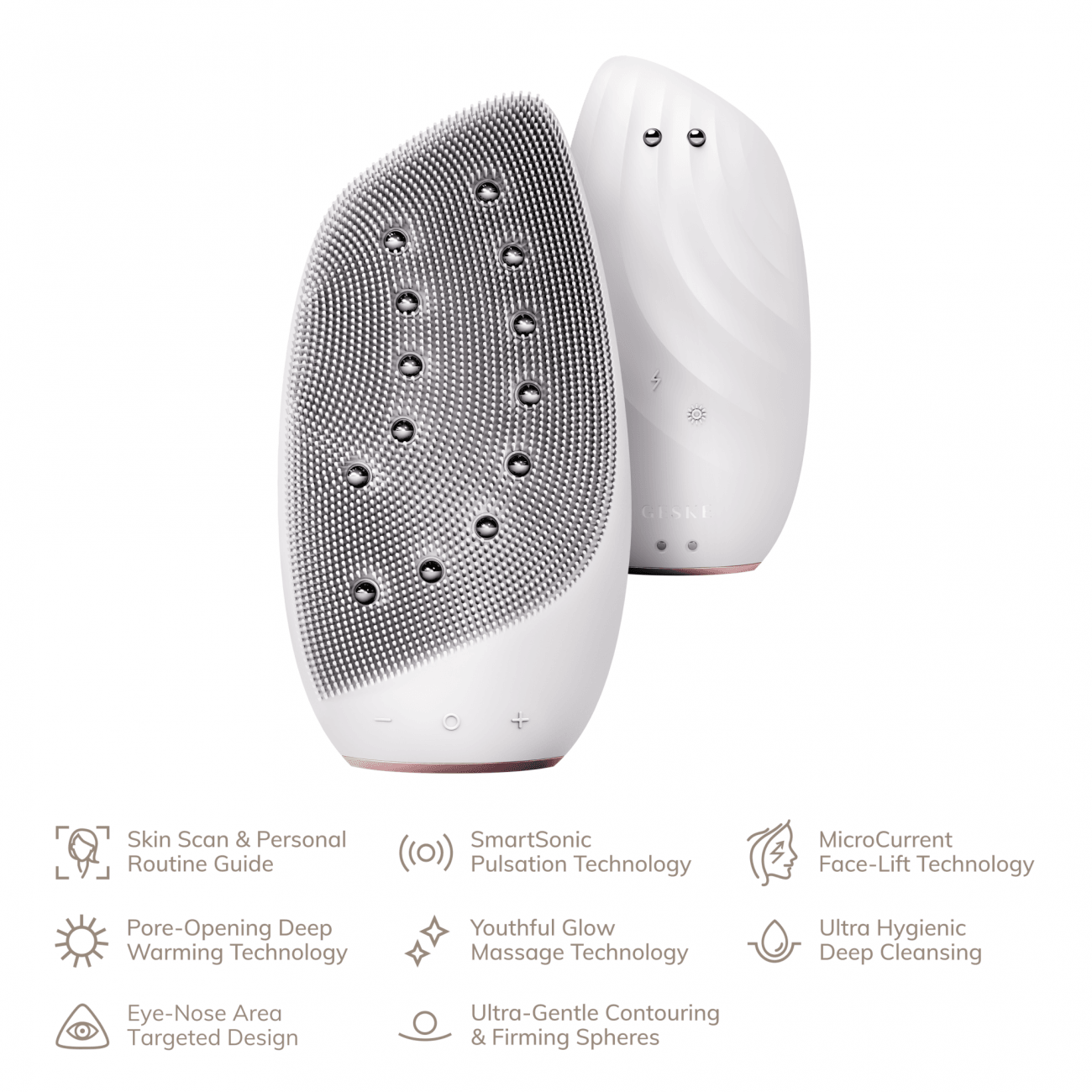 Geske Sonic Thermo Facial Brush & Face-Lifter | 8 In 1 Starlight - Reflexions Salon