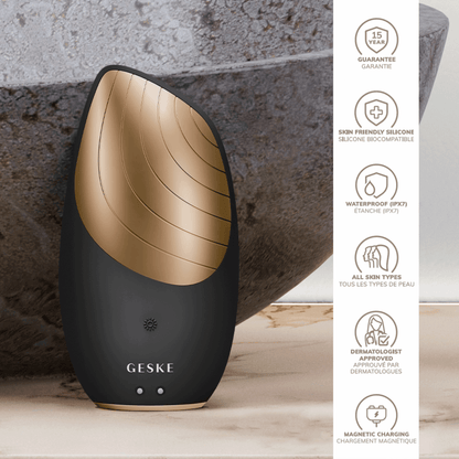Geske Sonic Thermo Facial Brush | 6 in 1 Gray - Reflexions Salon